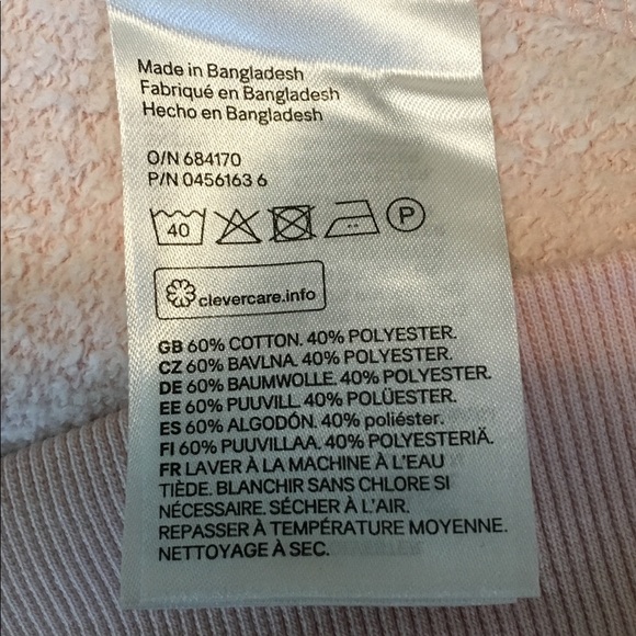 🌺SOLD🌺H&M blush color hoodie - Picture 4 of 4